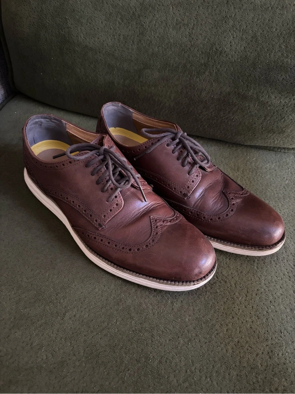 Men's Cole Haan Brown Leather Wingtip Dress Shoes